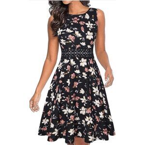 NEW OWIN Vintage Lace Flared A-Line Swing Party Cocktail Dress M